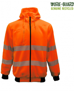 Workguard Hi Vis Recycled Zipped Hoodie