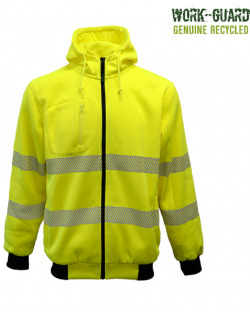 Workguard Hi Vis Recycled Zipped Hoodie