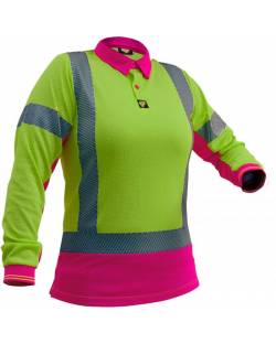 Microvent Hi Vis Ladies Polo L/S