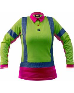 Microvent Hi Vis Ladies Polo L/S