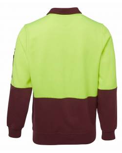 1/2 Zip Sweatshirt Hi Vis, 80/20 Poly/Cotton