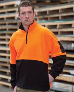 1/2 Zip Polar Fleece, Hi Vis
