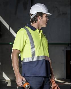 Two Tone Taped Polo, Short Sleeve by Syzmik