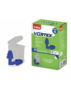 Vortex Reusable Earplugs, Blue Uncorded 