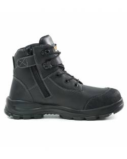 Bison Tor Lace + Zipped Safety Boot Black Bison Tor Lace + Zipped Safety Boot Black