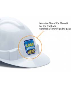 Hard Hat Pad Printing Front | One Colour