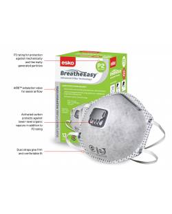 BreatheEasy P2 Valved Mask with Carbon Filter BreatheEasy P2 Valved Mask with Carbon Filter